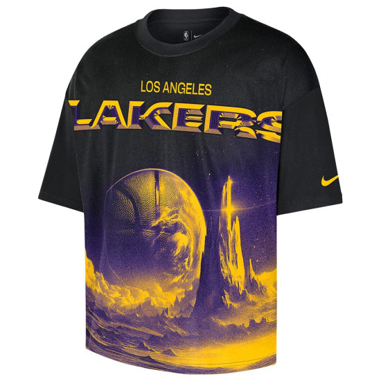 Nike Ανδρική κοντομάνικη μπλούζα Los Angeles Lakers Courtside NBA Boxy T-Shirt